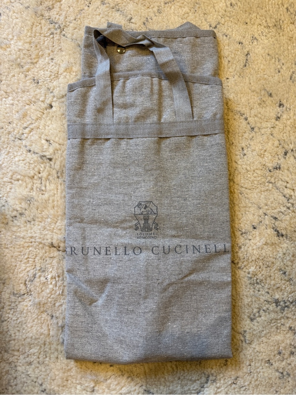 Brunello Cucinelli linen blend garment bag